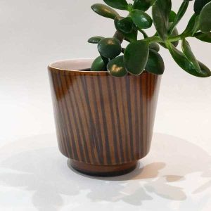 Brown Striped Wächtersbach Planter