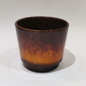 Orange And Brown Scheurich Keramik Planter