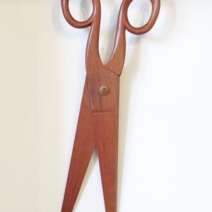 Oversized Teak Display Scissors