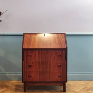 Rosewood Bureau With Drop Down Desk Top