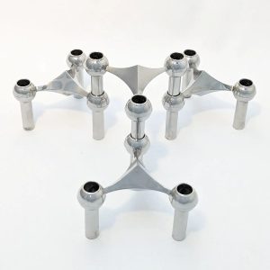 Set Of Four Stacking Candle Holders