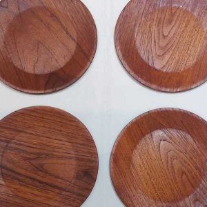 Teak Plates - Set Of Four