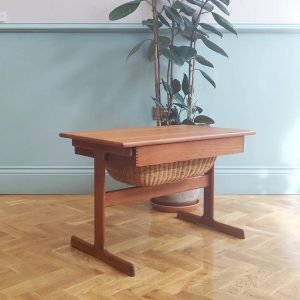 Teak Sewing/Side Table By Kai Kristiansen