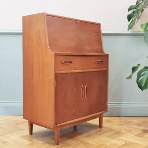 Jentique Teak Bureau With Pull Down Desk