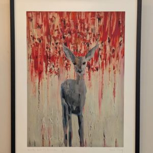 Bloody Butterfly Bambi - Kim Tong Framed Print