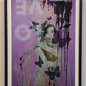 Love Bambi III - Kim Tong Framed Print