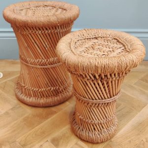 Jute Stool Side Table