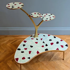 Tile & Cast Metal Plant Stand