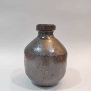 Grey Metal Effect Ceramic Vase