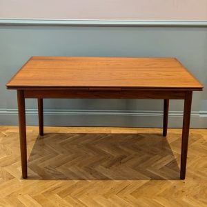 AM Teak Drawer-Leaf Dining Table