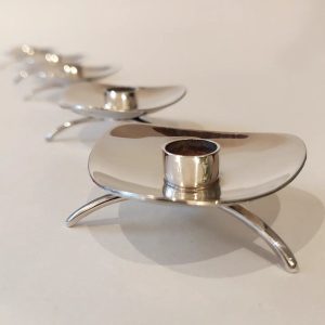 Atla Silver Plate Taper Holders - Set Of Five