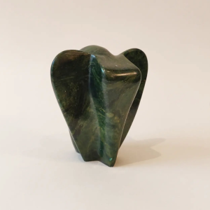 Green Stone Elephant Sculpture