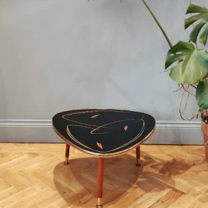 Black, Gold & Red Plant Stand